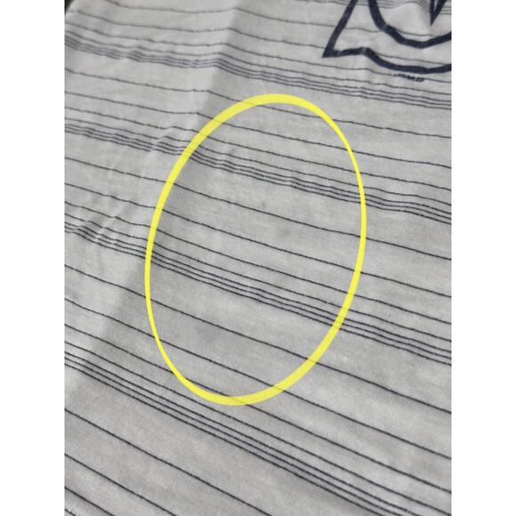 Genuine Merchandise Seattle Mariners Top Women Large White Blue V Neck Striped - Picture 3 of 7